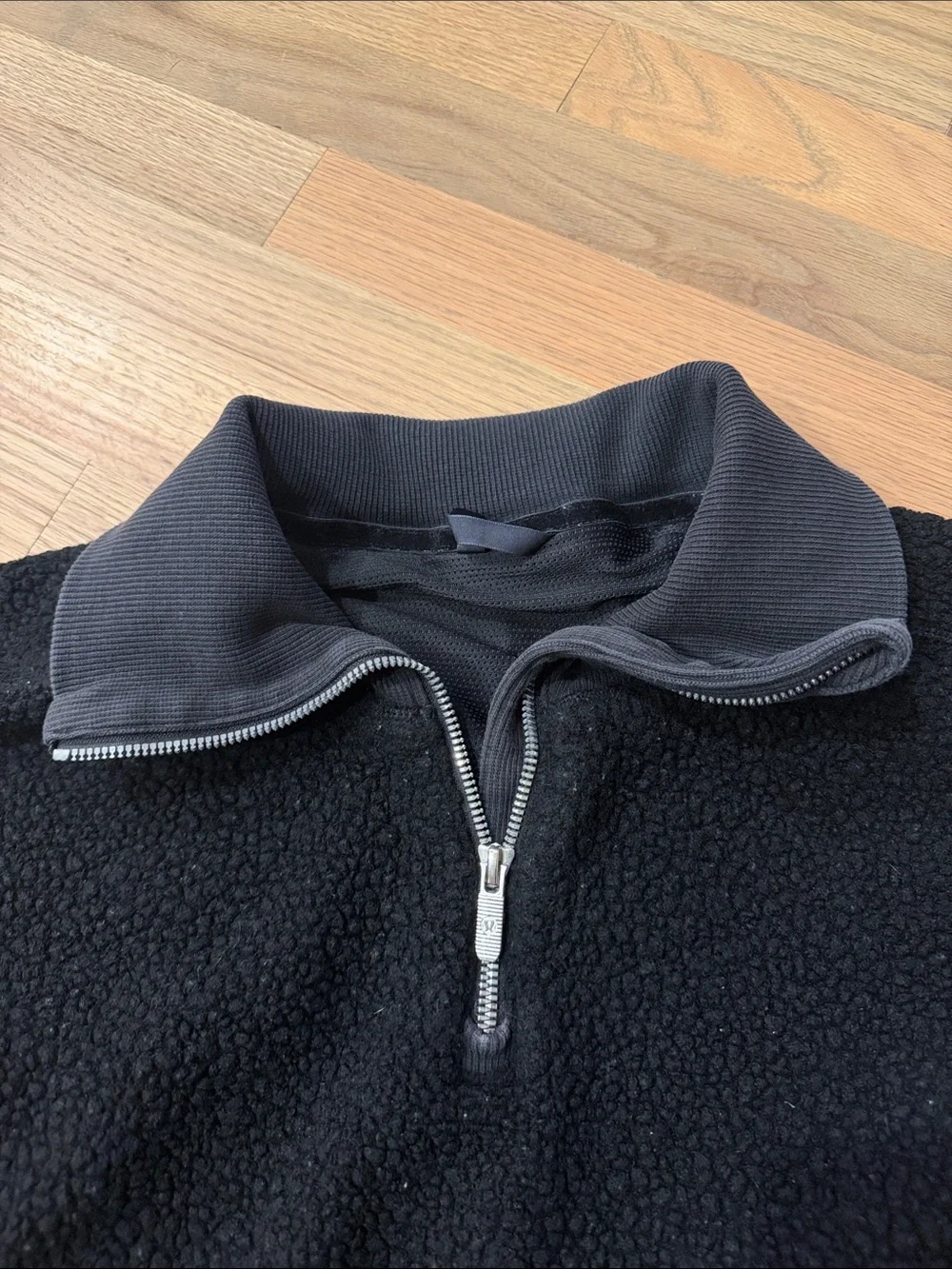 lululemon Scuba Oversized Sherpa Half-Zip Pullover Black Fleece Size 8